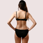 Women’s Classic Smooth Black Bra And Panty Set - Image 2