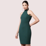 Women's Forest Green One-Piece Dress - Image 2