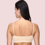 "Comfort" Beige Thin Straps Sports Bra - Image 2