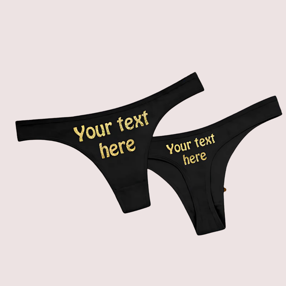 7ipu715daapP7rAmaMIla0fRM88HWwnsgn14TpCq.png “Your Words Here” Custom Personalized Thong Panty - Image 1