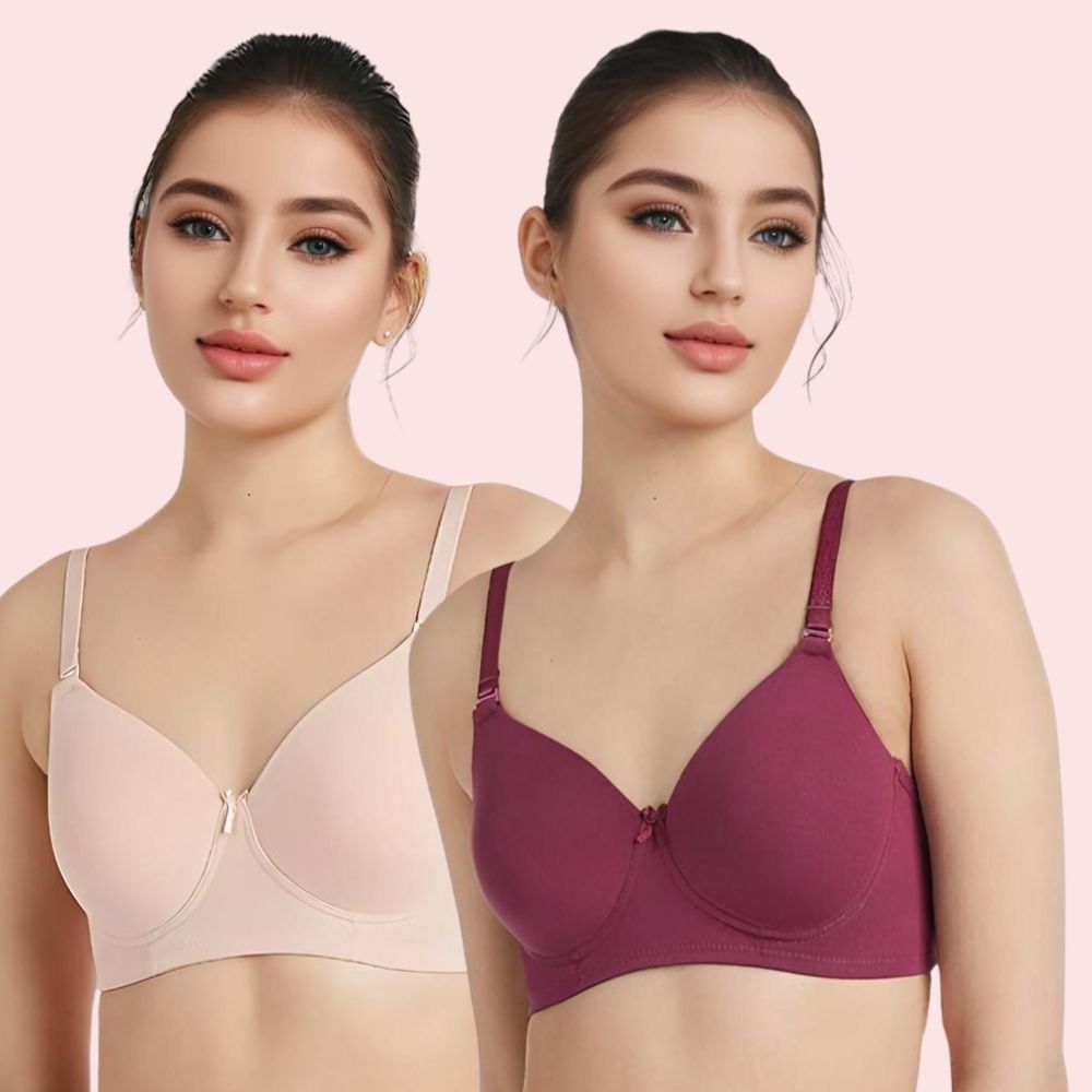 7pTFwdf8Zh32kU2FK5f3KJOJ4KhthDAyhuFiVBJ6.jpg Velva Glow Seamless Lightly Padded Bra Duo - Image 1