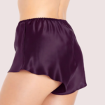 Royal Lavender Satin French Knickers - Image 2