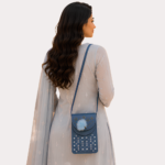 Azure Glow Embellished Mobile Sling Bag - Image 2