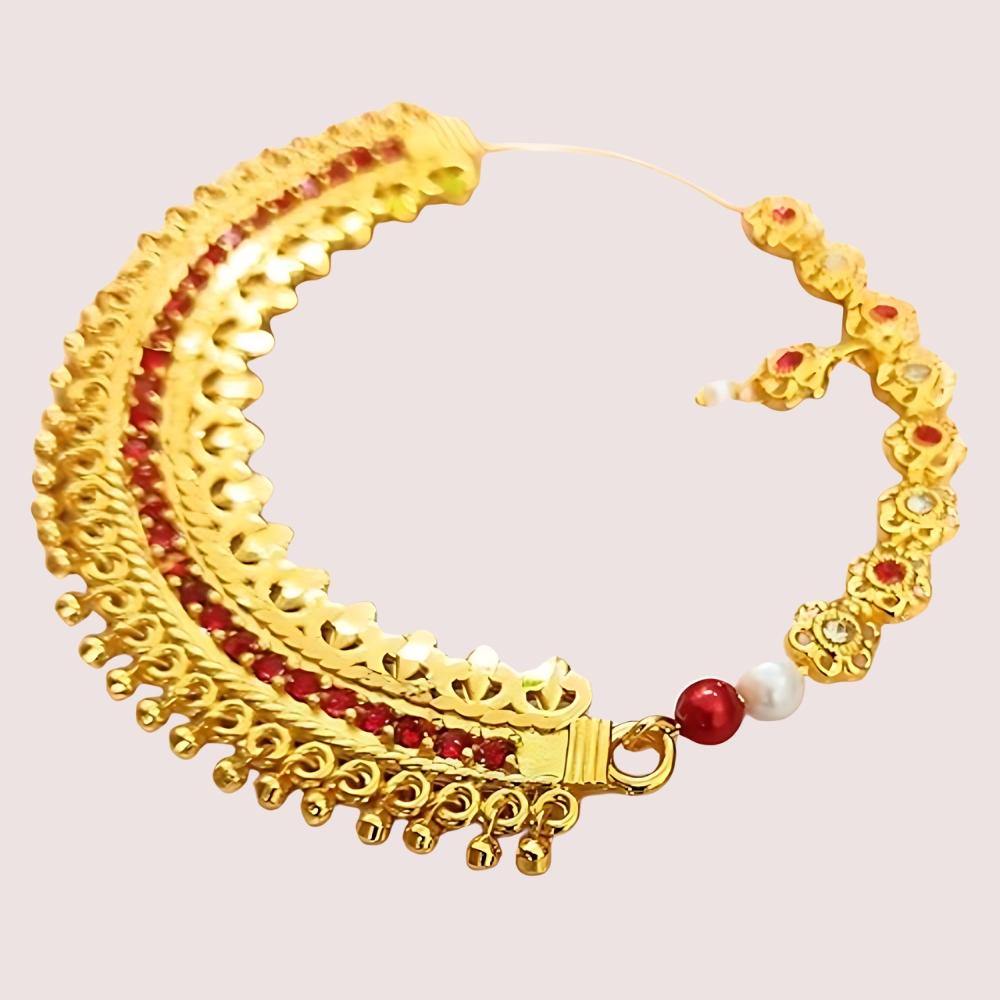 Iaqz5twj2qYEOl6yna60oSYSORaI165kjWgCiXh8.png Elegant Gold-Plated Garhwali Nath – Big Size Tradition - Image 1
