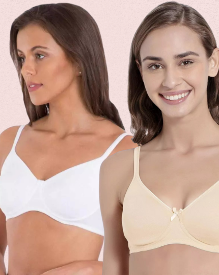 Breathable Cotton Non-Wired Bra (Pack of 2)