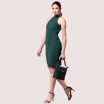 Women's Forest Green One-Piece Dress - Image 3