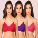 3 Pairs Clear Transparent Back Regular Bras - Image 4