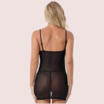 Sexy see through black mesh Chemise - Image 7