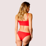 Pure cotton very comfortable red bra panty set - Image 2