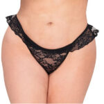 2 pack Sexy Lace Ruffled Thong Panties - Image 4
