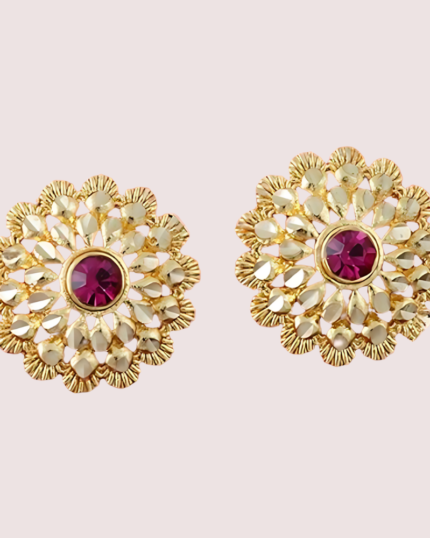 Traditional Gold Finish Earrings Set – Pack of 4 for Women