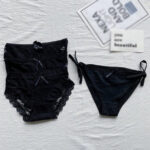 4 Pieces Black Sexy Lace Nylon Panties - Image 4