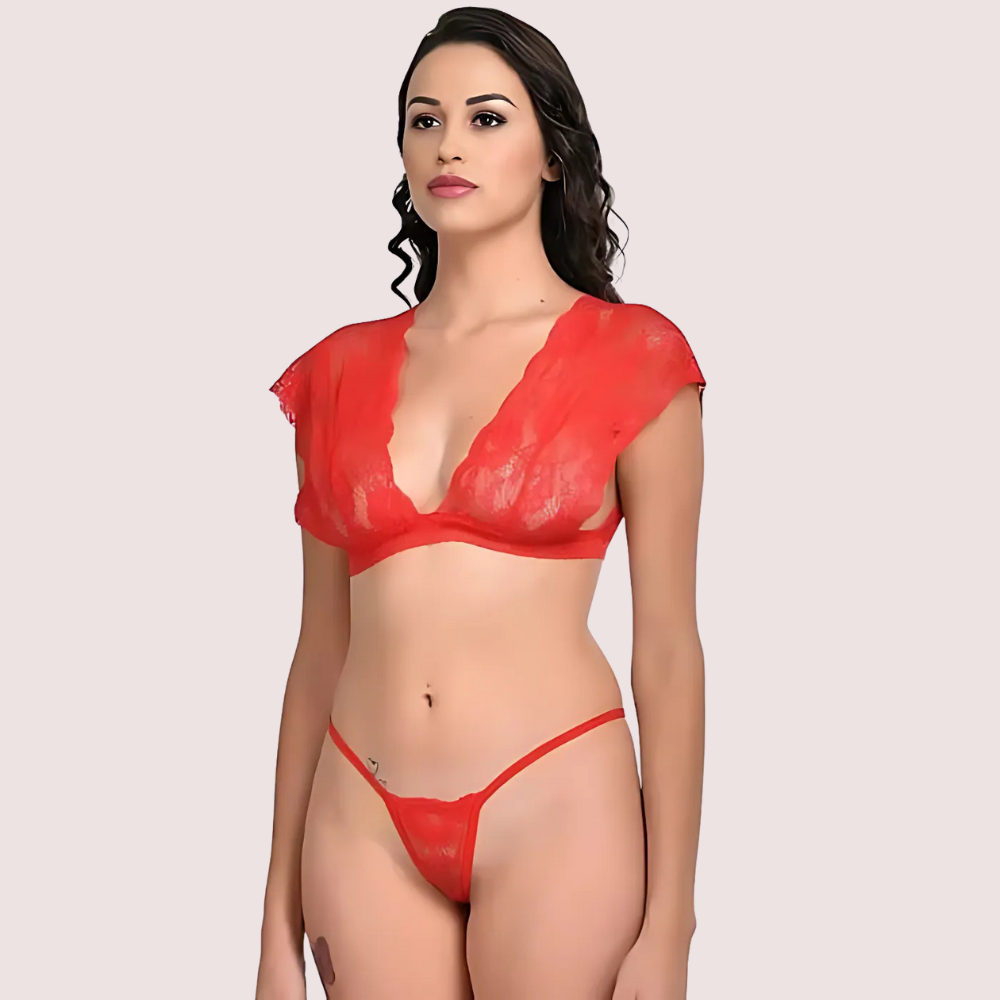cUpNMHnAQXxFL7RdVmQhQ2ZeyqePdetunc0E9gYs.png Very Sexy Red Lace Bra G-String Set - Image 1