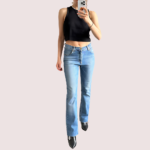 Women's Light Blue High Waist Denim Jeans