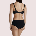 Dashing Black Plunge T-shirt Bra Boyshort Set - Image 2