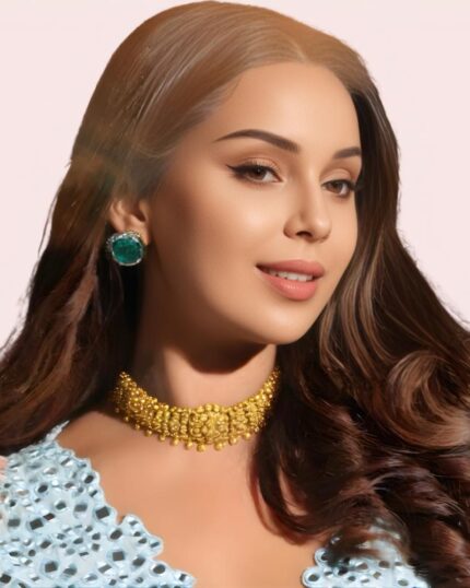Maharani Pearl Dome Gold-Plated Bridal Choker Necklace