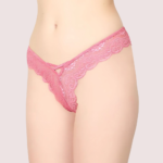 Pink Lace Design Women’s Thongs ( Pack of 1 ) - Image 2