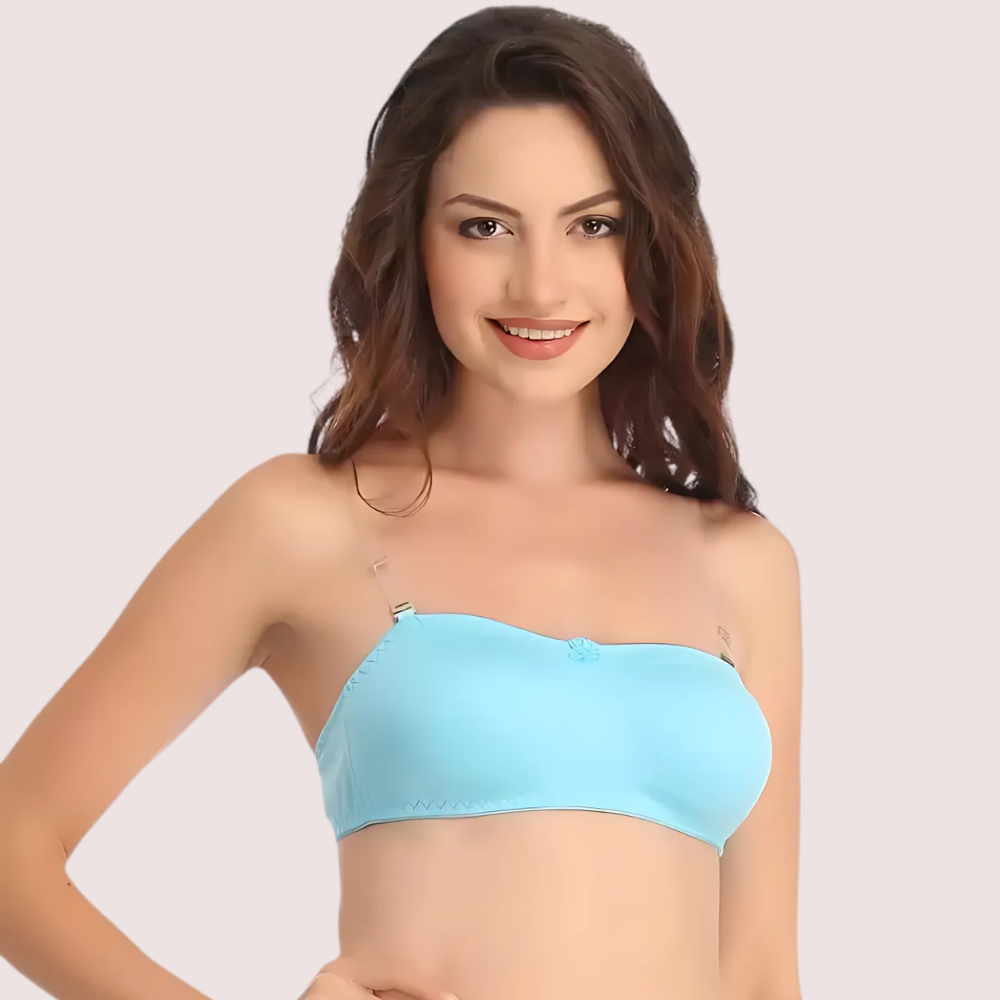 sgrAtW0TYGv63cXJK9tw5vf1MG6EfS7vwf9cHVEN.png Women's Comfy Wirefree Micro Touch Stretch Tube Bra - Image 1