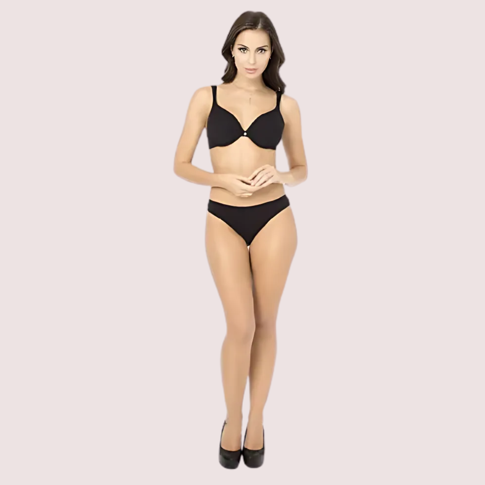 x78R2dml1j4w5QtLKrYZz6VK38ybNIxakITEiR1d.png Stylish Seamless Black Push Up Bra Bikini Bottom - Image 1